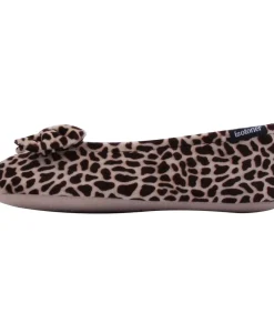ISOTONER Ballerina pantoffels Giraffe strik beige Clearance