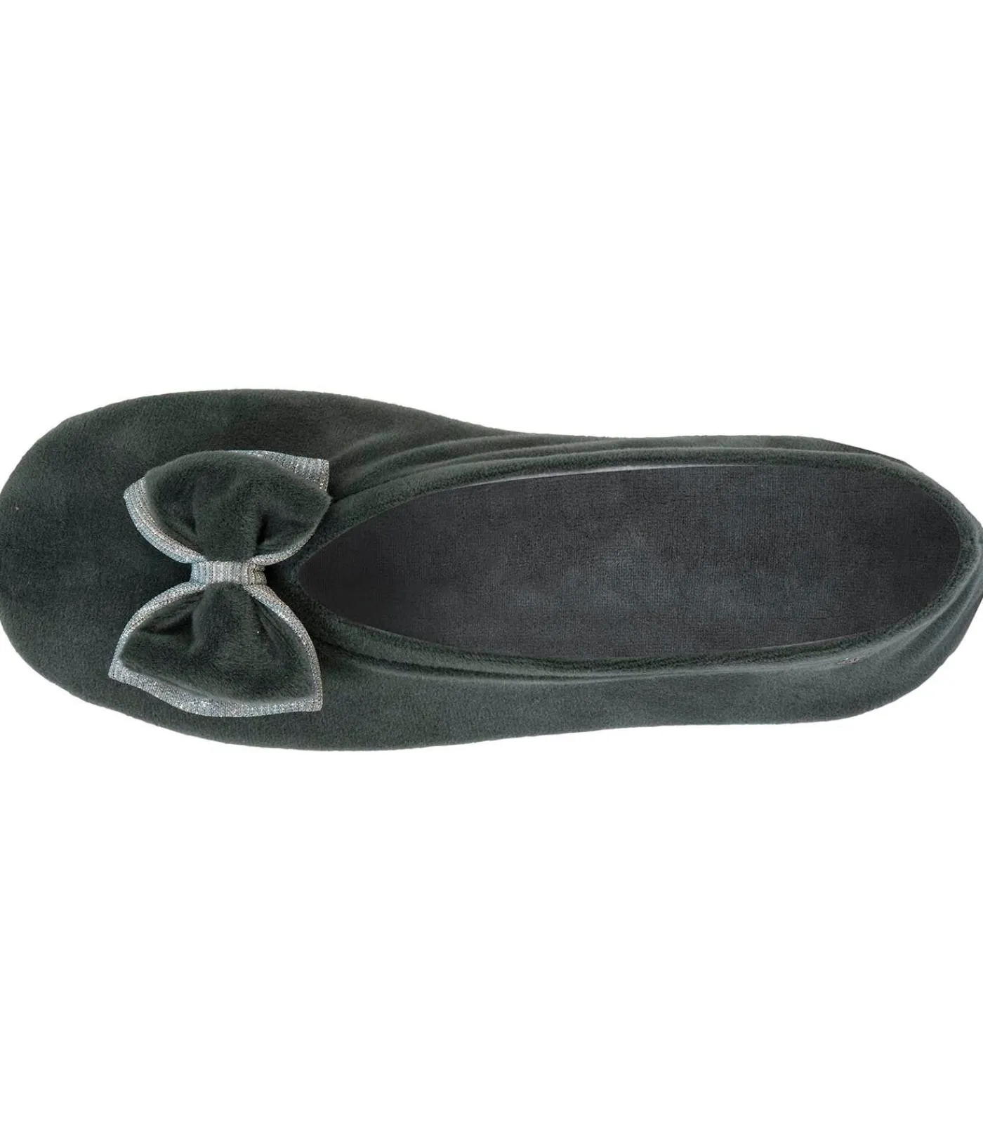 ISOTONER Balletpantoffels dames met dubbele strik Sage lightGreen Sale