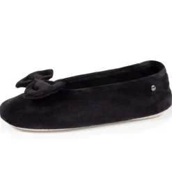 ISOTONER Balletschoentjes Dames Groot Zwart Strik black Outlet