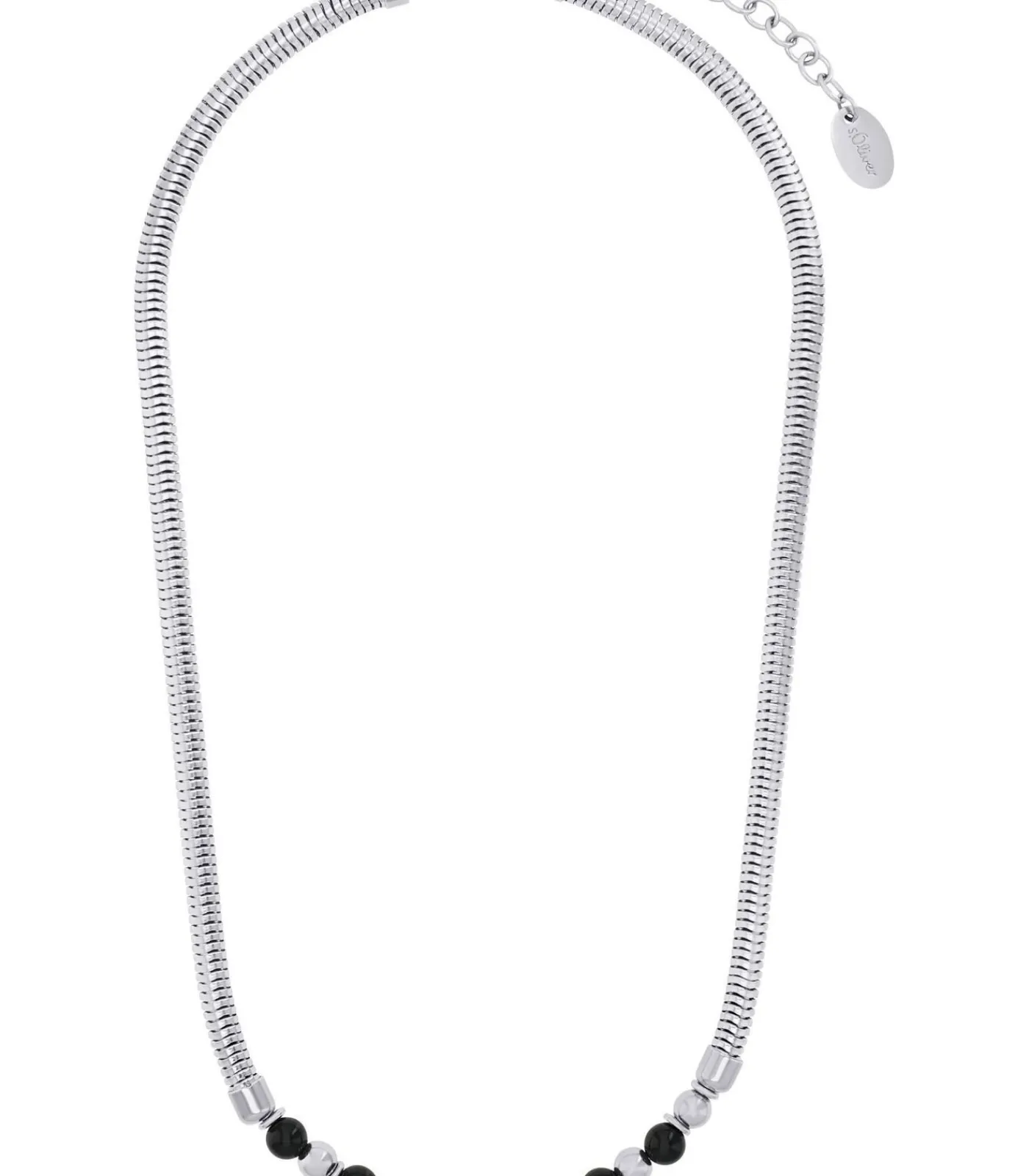 s.Oliver Beadkette voor dames, roestvrij staal, agaat silver Sale