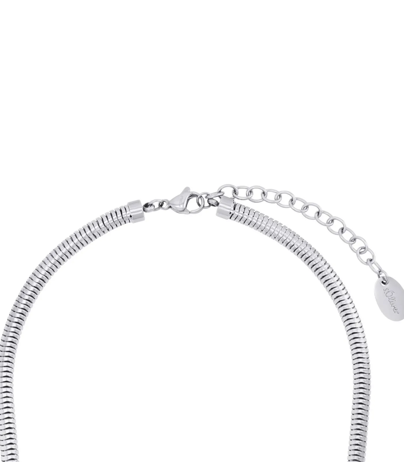 s.Oliver Beadkette voor dames, roestvrij staal, agaat silver Sale