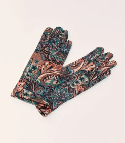 La Fiancée Bedrukte handschoenen GANTS orange