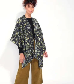 La Fiancée Bedrukte poncho MILO black Sale