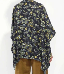 La Fiancée Bedrukte poncho MILO black Sale