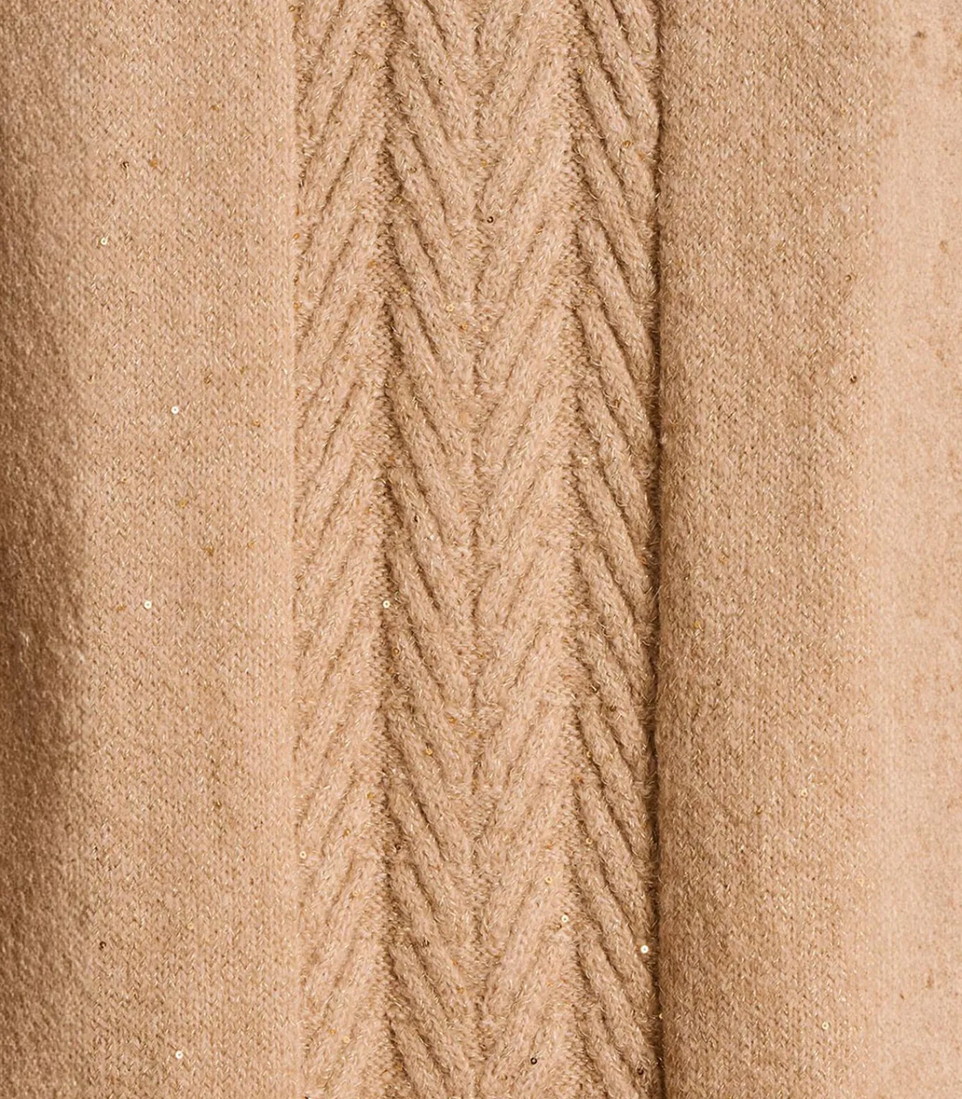 La Fée Maraboutée Beige gebreide sjaal met pailletten brown Sale