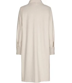 Marie Méro kleed met opstaande kraag beige Best