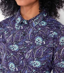 La Fiancée Biologisch katoenen overhemdjurk AGRA darkPurple New