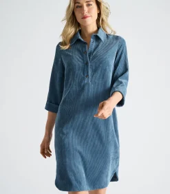 Marie Méro Blauw kleedje in velours blue Best