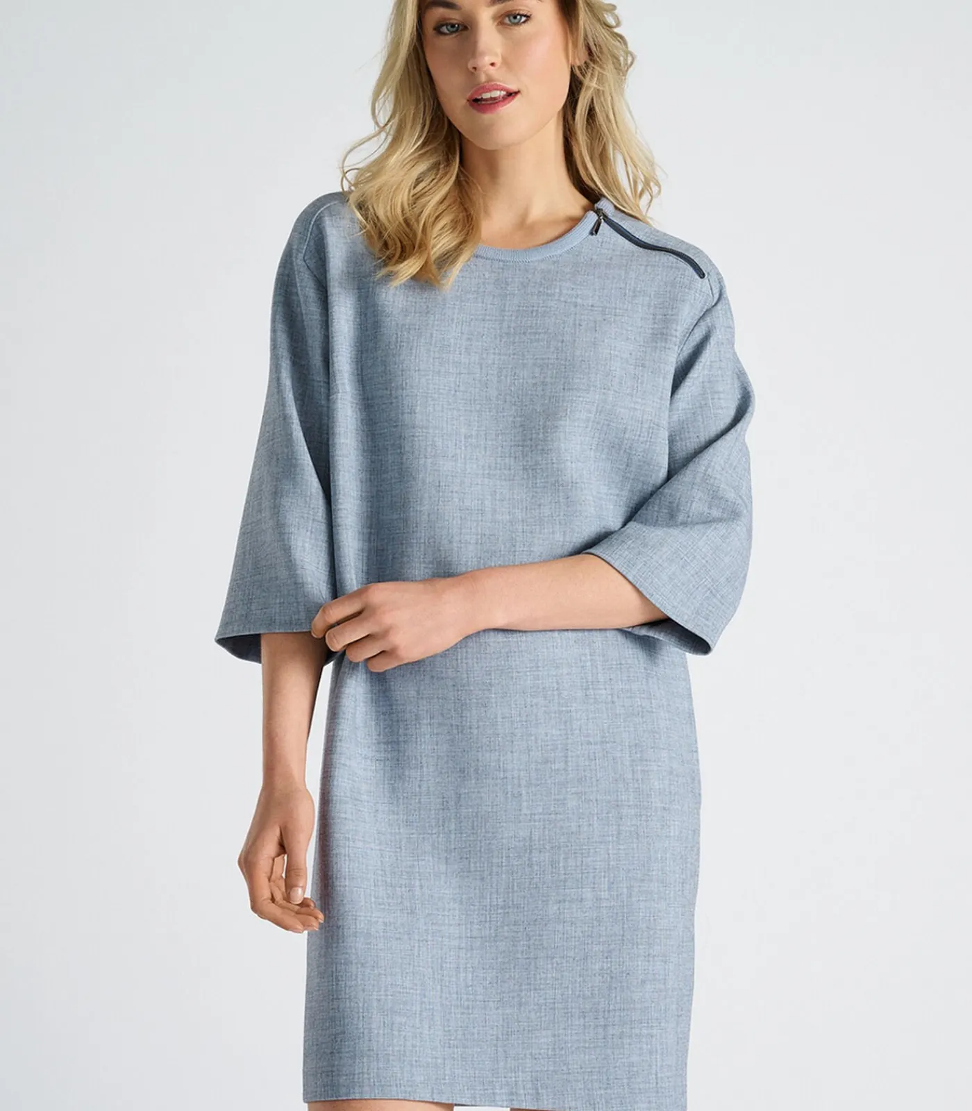 Marie Méro Blauw kleedje met ronde hals blueJeans Sale
