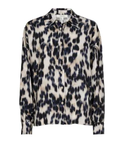 Marie Méro Bloes met blauw en beige dierenprint blue Sale