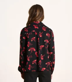 La Fée Maraboutée Bloes met bloemenprint zwart en rood black Online