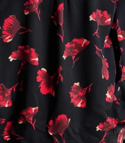 La Fée Maraboutée Bloes met bloemenprint zwart en rood black Online