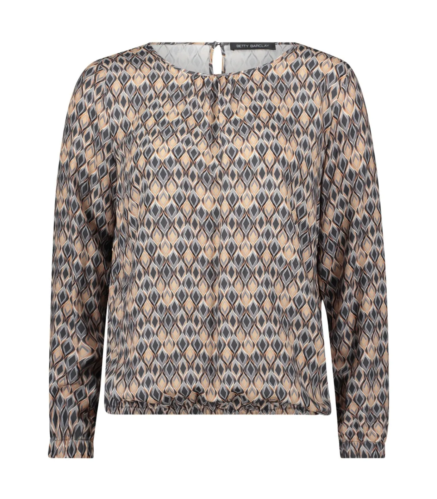 Betty Barclay Blouse in shirtstijl gray/beige Clearance