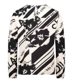 Betty Barclay Blouse in shirtstijl white/black