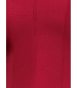 Goddiva Blouse Met Korte Mouwen “3D Textu Sleeve Scuba Corset Top” red Discount