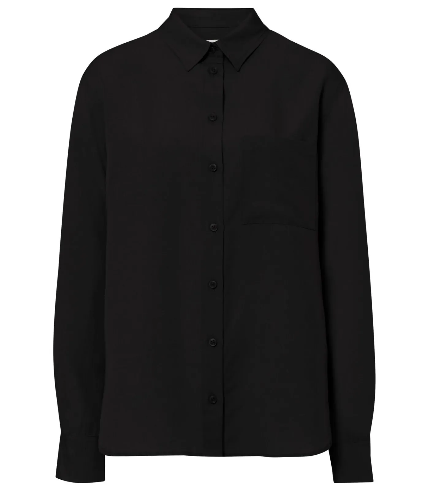 Les Lunes Blouse Met Lange Mouwen “HATTIE Shirt Loose Fit Linen” blackMulticolor Best