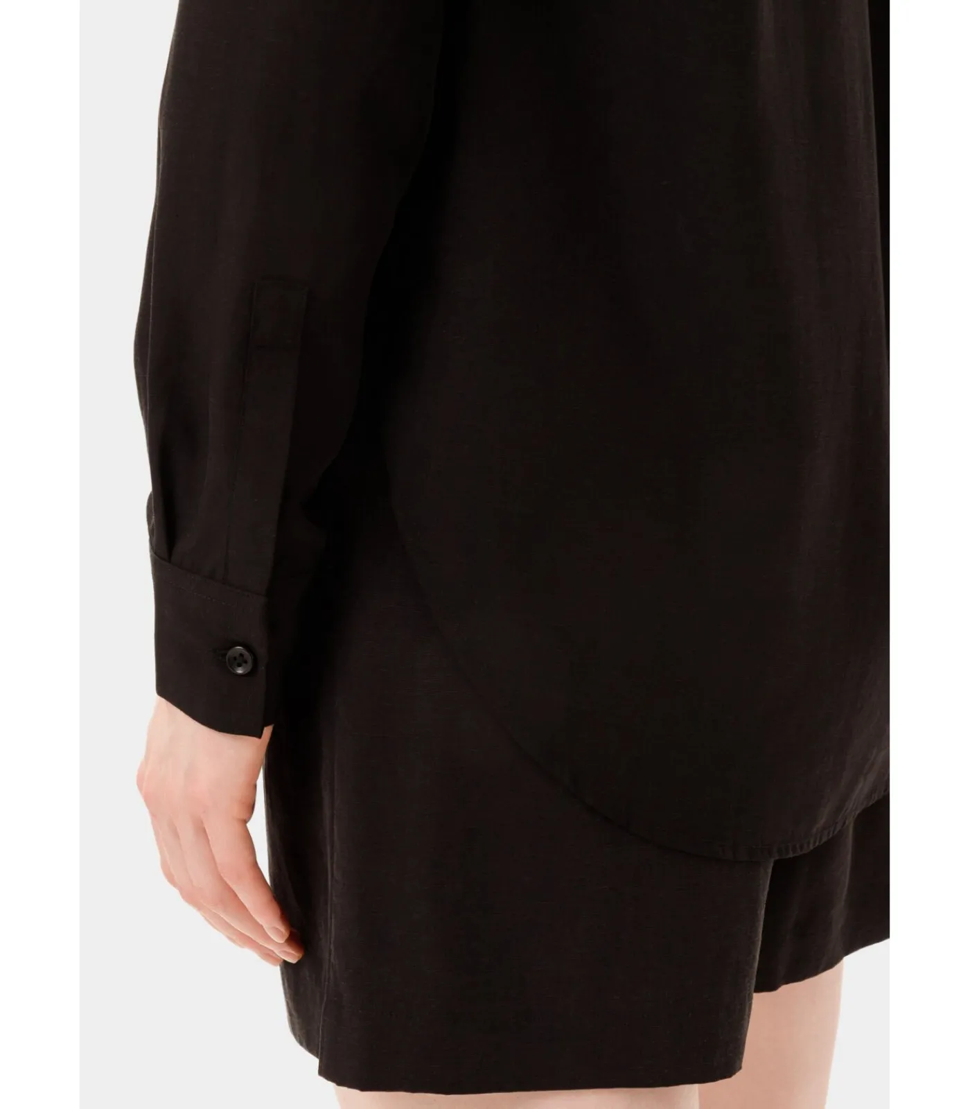 Les Lunes Blouse Met Lange Mouwen “HATTIE Shirt Loose Fit Linen” blackMulticolor Best