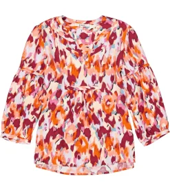 Garcia Blouse met print red Online
