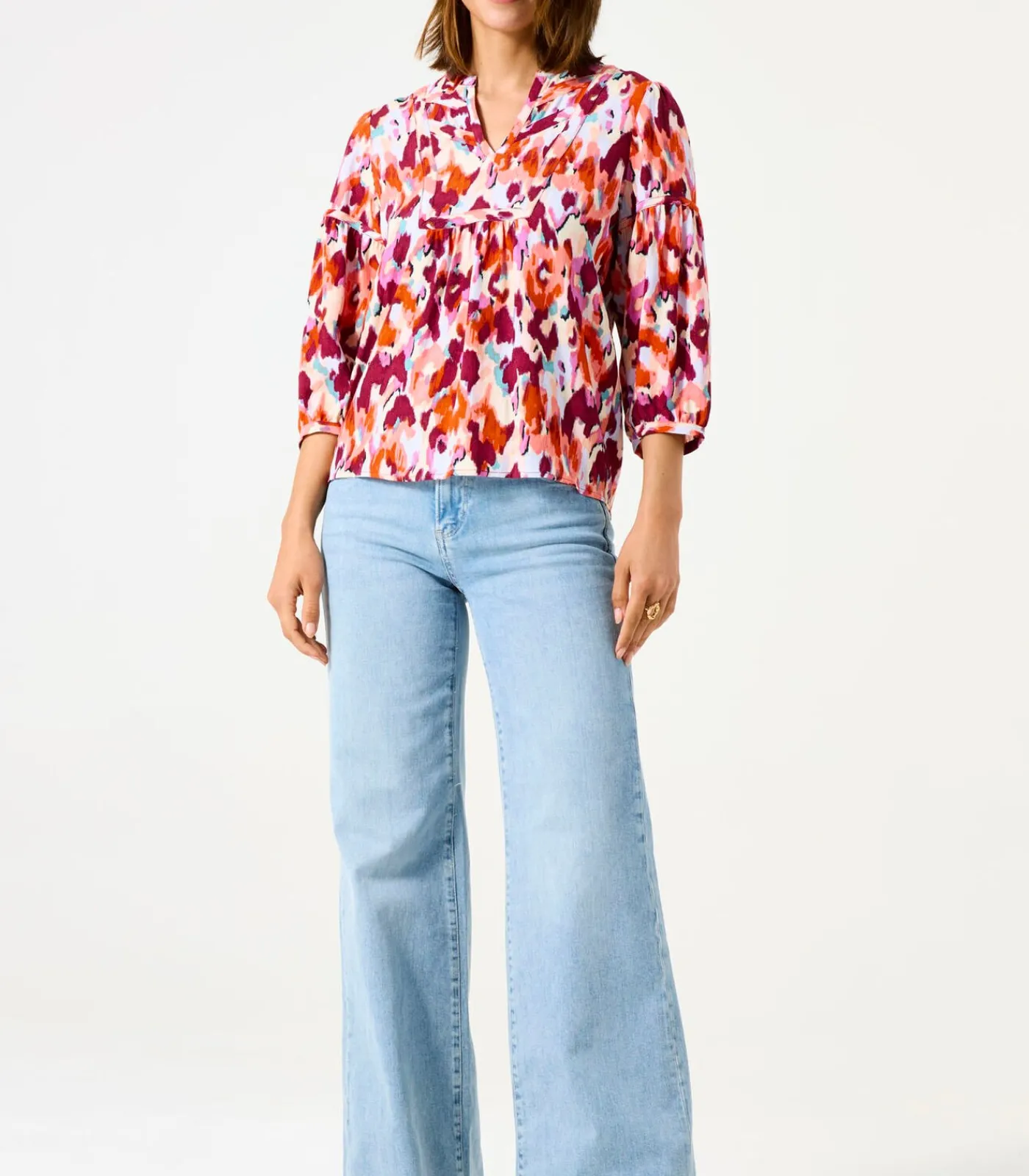 Garcia Blouse met print red Online