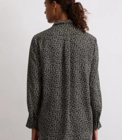 Marc O'Polo Blouse met relaxte print darkGrey Discount