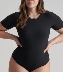 Bye Bra Bodysuit Korte Mouw | Zwart Xl black Clearance