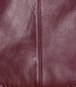 La Fée Maraboutée hobo tas van gegranuleerd leer bordeaux Outlet