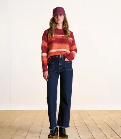 La Fée Maraboutée ribfluwelen pet van biologisch katoen bordeaux Sale