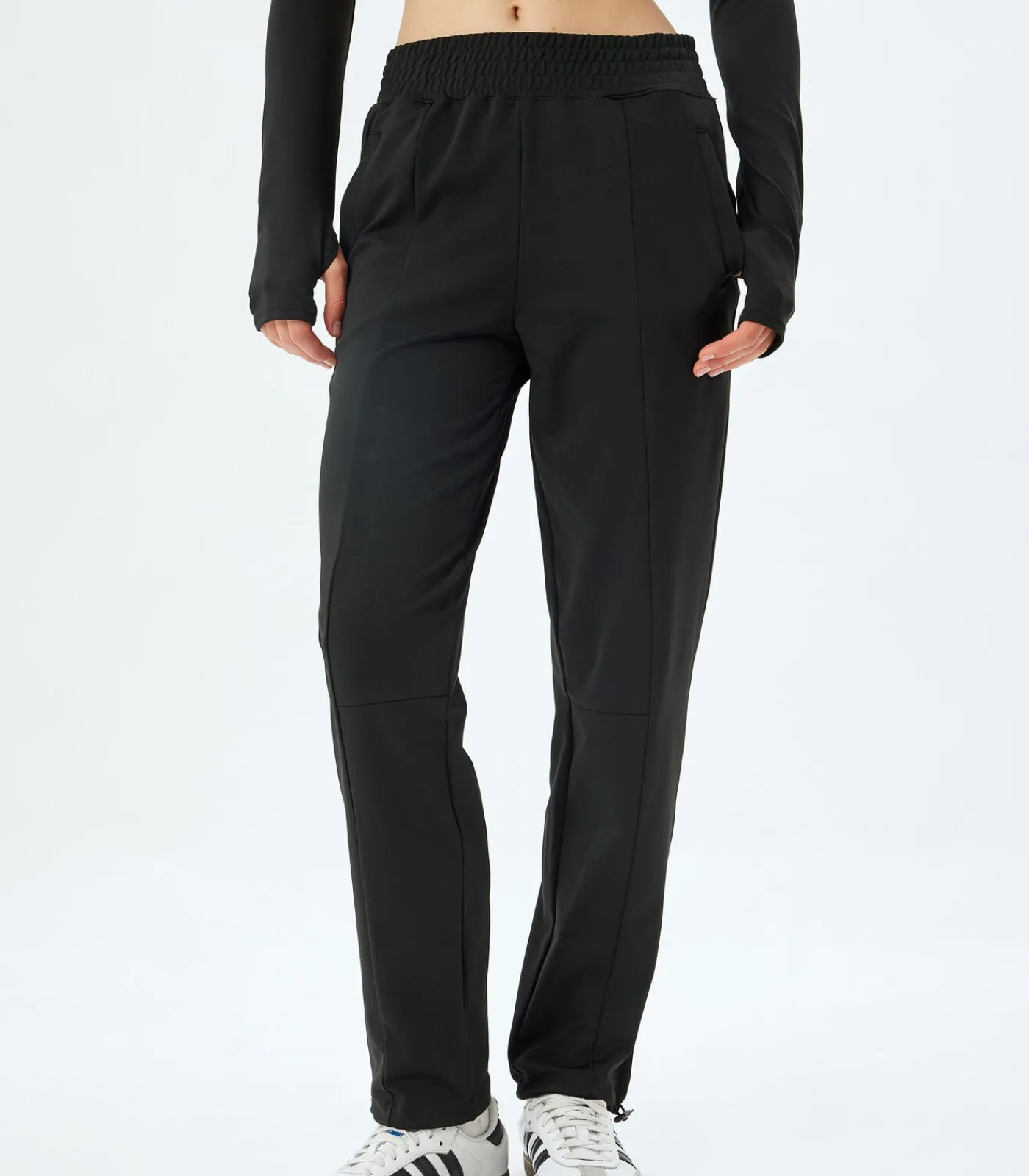 Koton Brede pijpen Recht Sweat Bottoms black Outlet