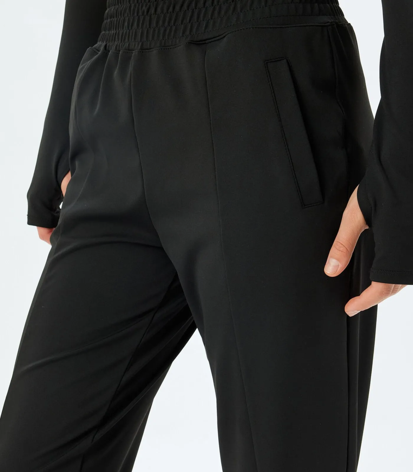 Koton Brede pijpen Recht Sweat Bottoms black Outlet