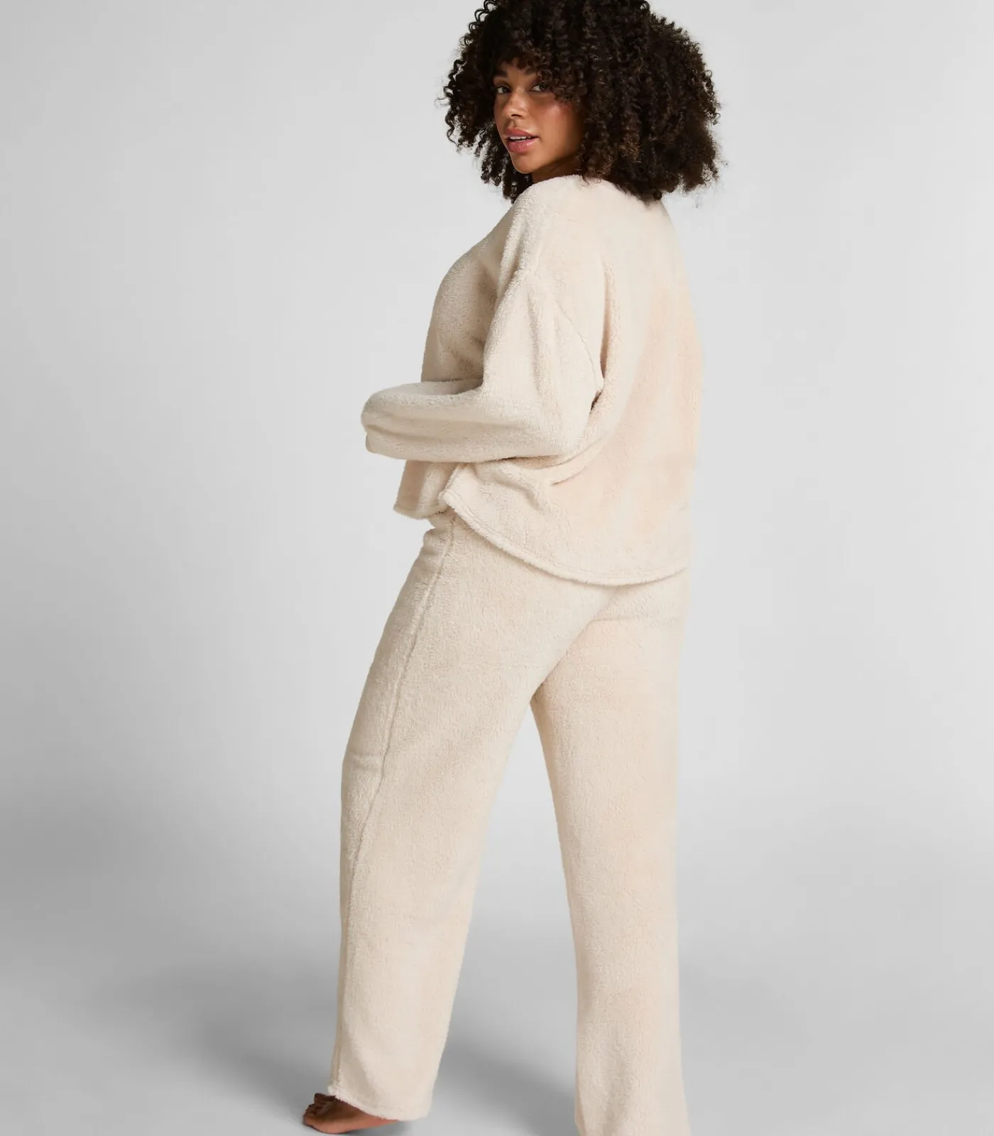 Hunkemöller Broek Fluffy Fleece beige Best