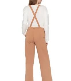 LUNA Broek met salopette Sweetened brown