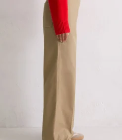 Marc O'Polo Broek met wijde pijpen brown Hot