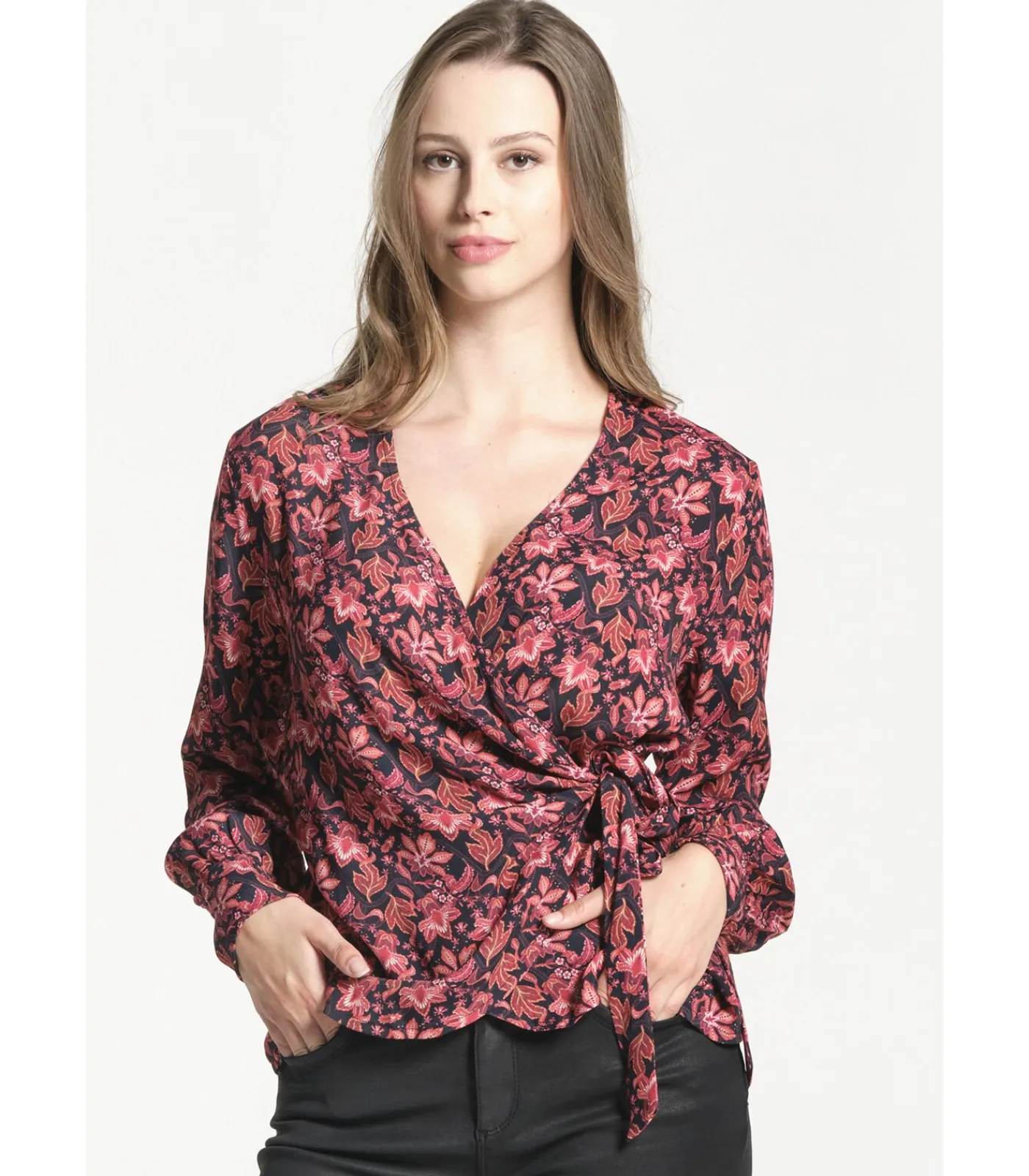 J&JOY Cache-coeur blouse red Sale