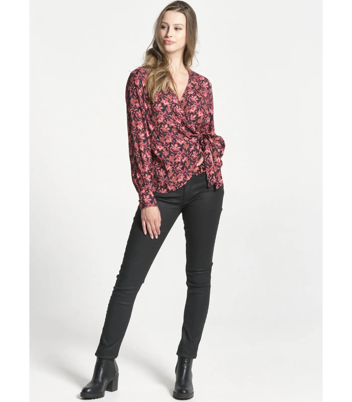 J&JOY Cache-coeur blouse red Sale