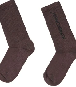 HINNOMINATE Calze Con Intarsio In Verticale brown Hot