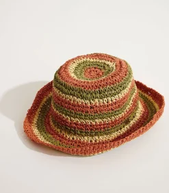 Banana Moon CAMBRIA LOMALIND gehaakte kaki bucket hat oliveGreen Best