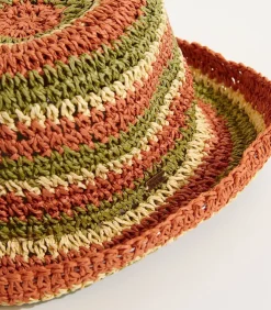 Banana Moon CAMBRIA LOMALIND gehaakte kaki bucket hat oliveGreen Best