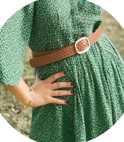 ISOTONER opengewerkte riem voor dames camel Outlet