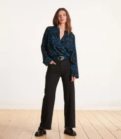 La Fée Maraboutée Camel riem met slangengesp petrolBlue Clearance