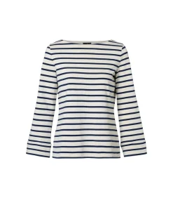 Mart Visser Caroline Tensen Chester Streep Top Ecru / Navy navyBlue Outlet