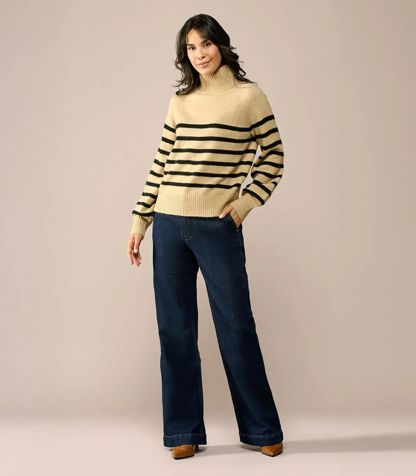 Mart Visser Caroline Tensen Danville Streep Trui Zand/Zwart beige/black Outlet