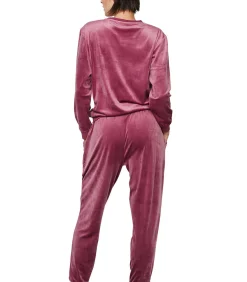 SELMARK Casual pyjama broek top P115 SPORT pink