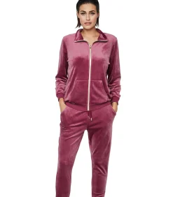 SELMARK Casual pyjamabroek jasje met rits P115 SPORT pink Outlet