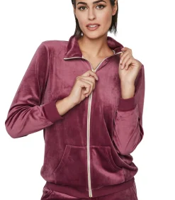SELMARK Casual pyjamabroek jasje met rits P115 SPORT pink Outlet