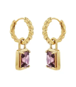 JOOP! Charm Creole voor dames, roestvrij staal, zirkonia gold Hot