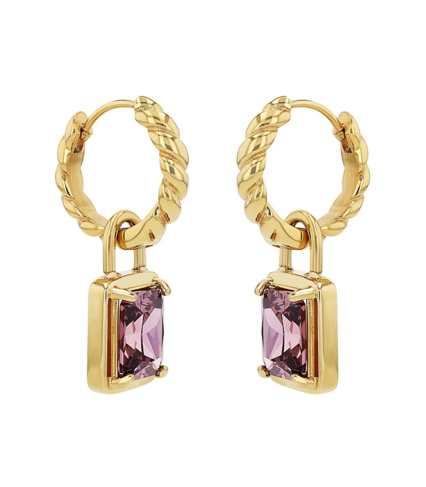 JOOP! Charm Creole voor dames, roestvrij staal, zirkonia gold Hot