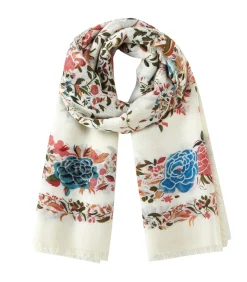 V1969 Chèche Flowers white Clearance