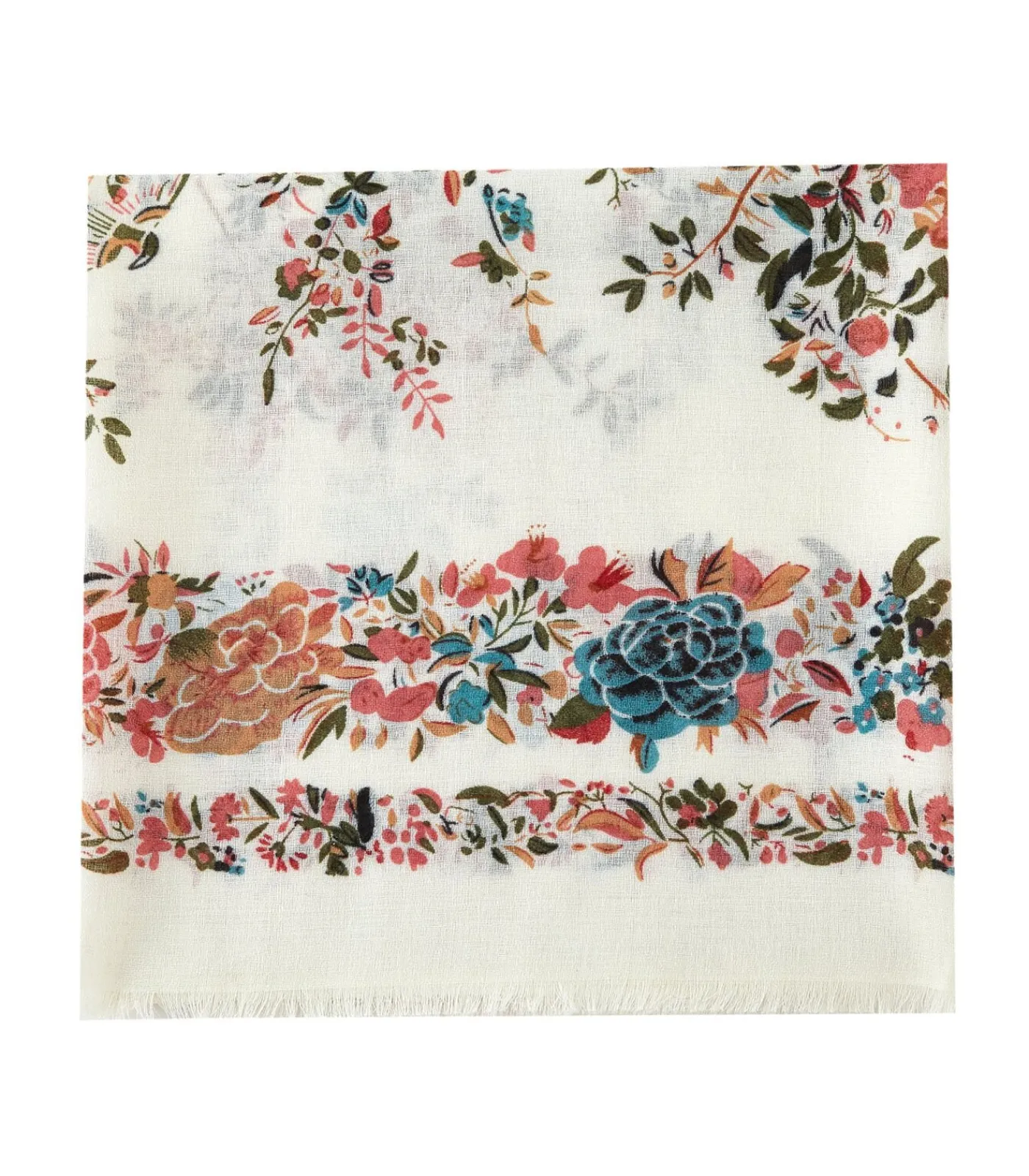 V1969 Chèche Flowers white Clearance