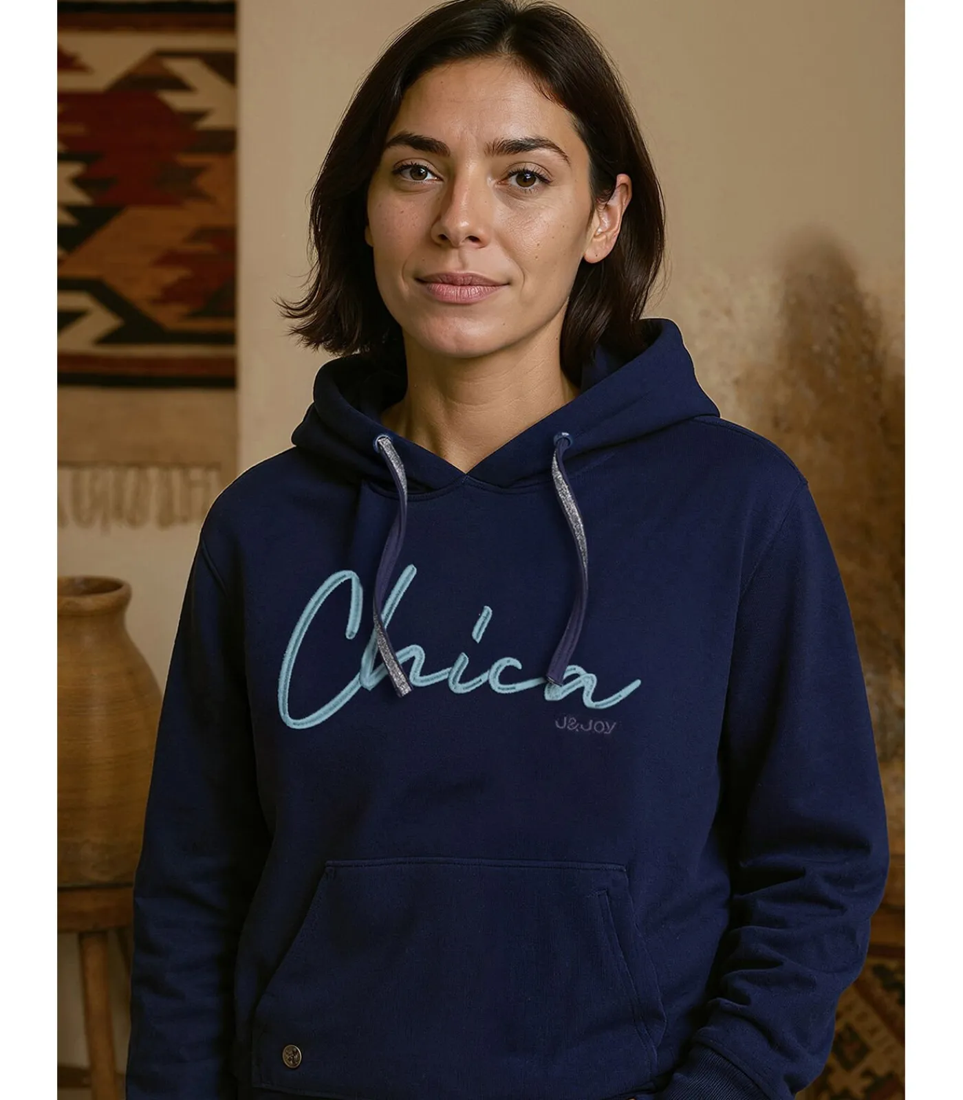J&JOY Chica dames marineblauwe sweater blue Hot