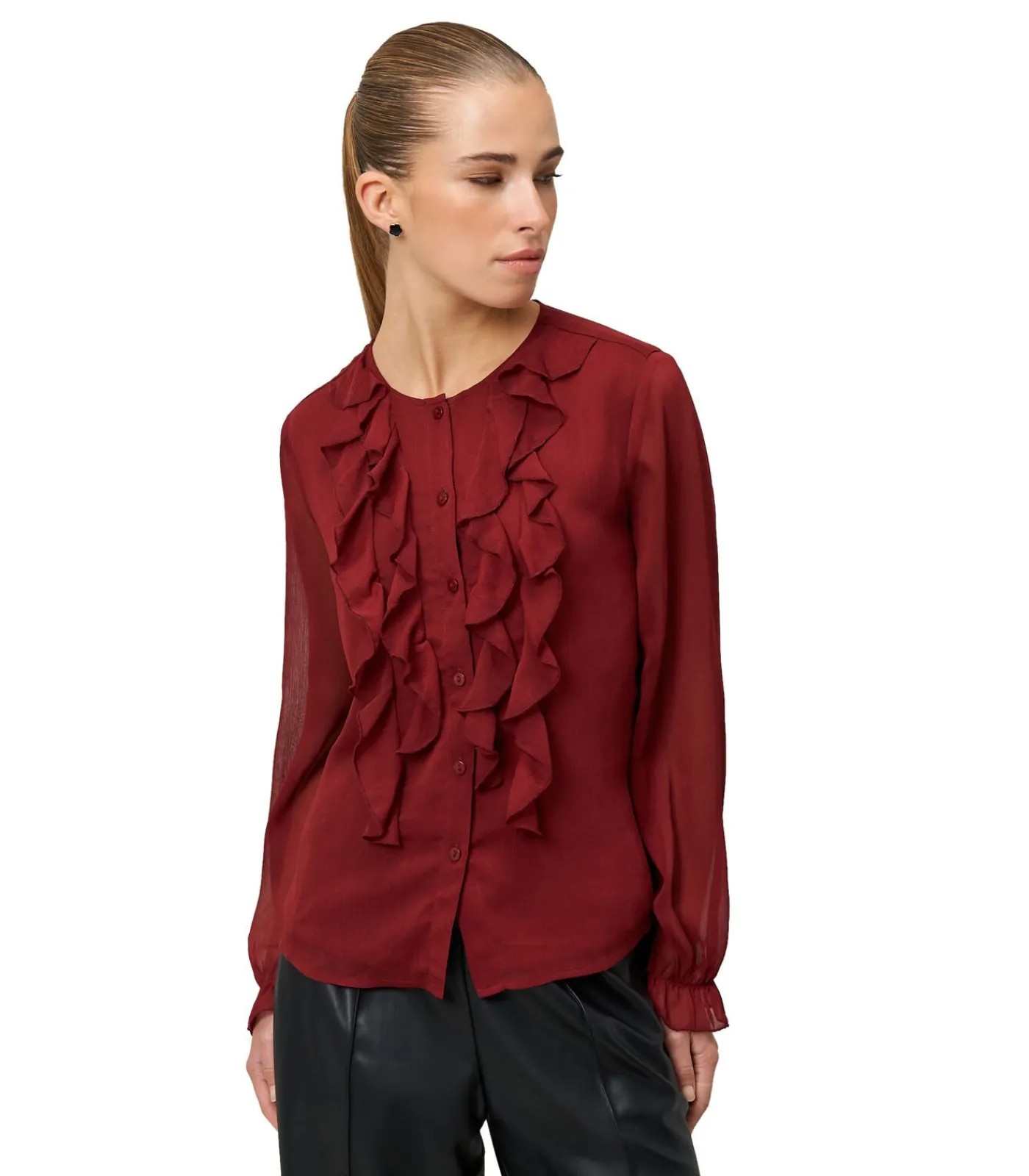 Zero Chiffonbluse darkRed Online